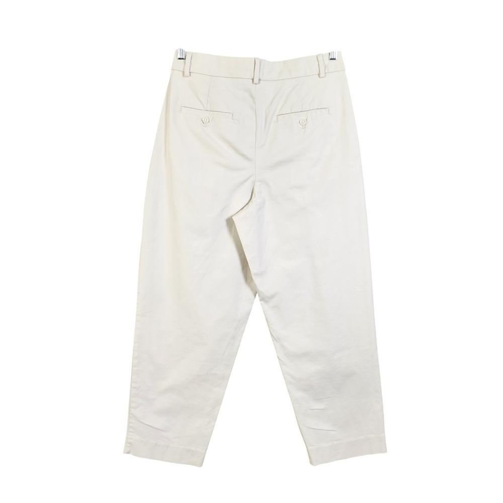 Banana Republic Factory Womens Authentic Chino Pleated Crop‎ Pants Size 8 Stone - Picture 4 of 15